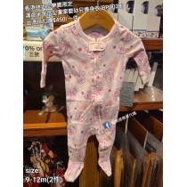 (出清) 香港迪士尼樂園限定 滿版米妮 造型圖案嬰幼兒絨毛連身衣 (BP0028)